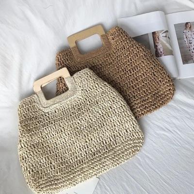 China School Bags Eco-friendly Portable Casual Rattan Large Tote Bag for Lady Straw Handbag for sale