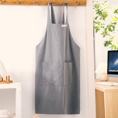 China Customized Cotton Canvas Aprons With Pocket for Home Restaurant Bar Cafe Uniform for sale