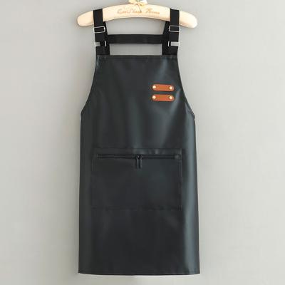 China Eco-Friendly Leather Material Multi-function Kitchen Leather Apron for Daily Life Uniform for sale