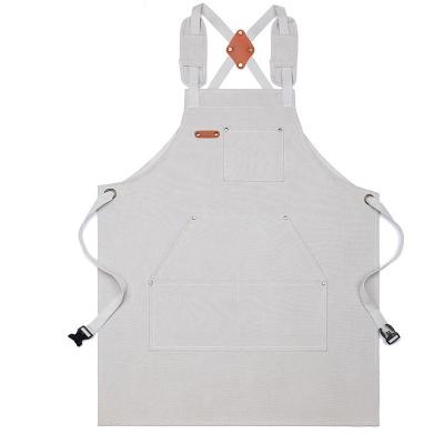 China Personal de servicio uniforme impermeable del chef del delantal para cafés restaurantes cocina en lienzo de algodón en venta