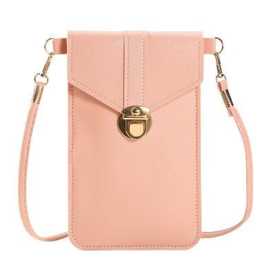 China Daily Life Small Crossbody Phone Bag with Custom Logo Decoration and Neck Strap for sale