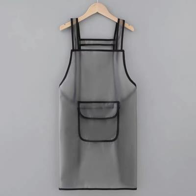 China Accepable OEM/ODM TPU Thick Hairdresser Cafe Transparent Apron for Restaurant Bar for sale