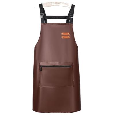 China Custom Fashion Leather Chef Apron for BBQ and Work Tool Support 7 Days Sample Order for sale