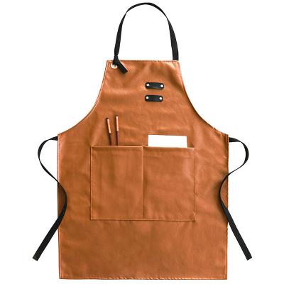 China Uniform Heavy Duty Genuine Leather Tool Apron for Chef Butcher Metalworker Carpenter for sale