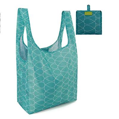 Cina Medium Size Ripstop Riutilizzabile Pieghevole Pieghevole Tote Sacchetto di shopping Disegno personalizzabile in vendita