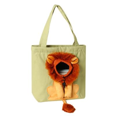 China All Seasons Portable Canvas Pet Outdoor Bag Custom Logo Printed Bag for Dogs and Cats for sale