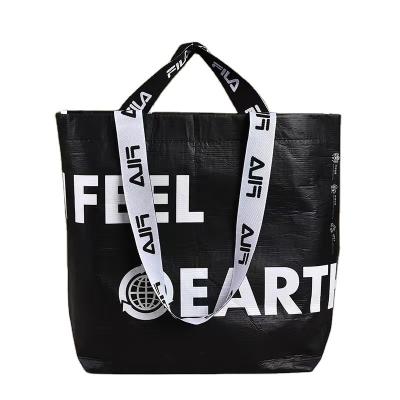 China Handled Foldable RPET Tote Bag Made of Recycled Polyester Nylon for Eco-conscious Buyers for sale