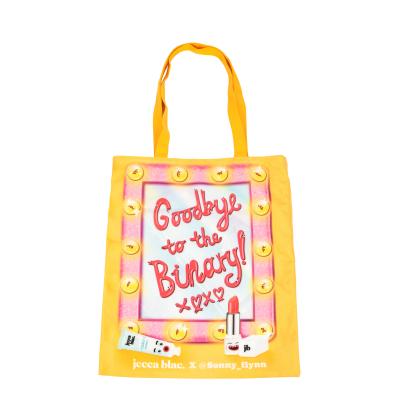 China Bolsa de lona de algodón ecológica reutilizable personalizada para necesidades de compras en venta