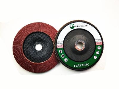 China Aluminium Oxide Fibre Backed P40 180x22mm Conical Flap Disc for sale