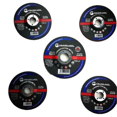 China 115mm X 6.4mm X 22.23mm Resin Bonded Grit 24 Abrasive Grinder Discs For Metal Fab for sale