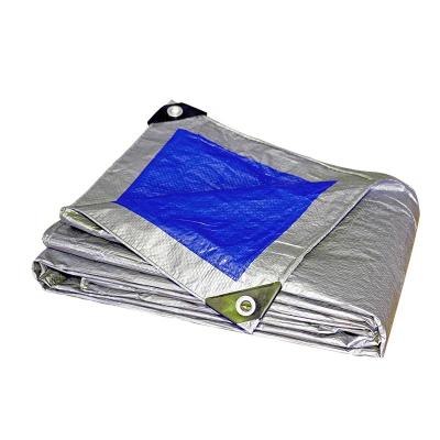 China Waterproof Blue White Truck Tarpaulin PE Cover Poly Waterproof Tarps for sale