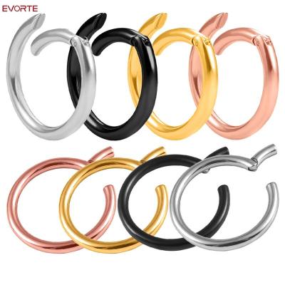 China FASHIONABLE Stainless Steel Segment Rings Circle Ear Cartilage Tragus Helix Lip Body Piercing Jewelry for sale