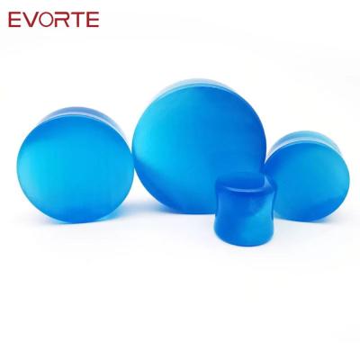 China CLASSIC Natural Stone Ear Plug Tunnel Evorte Body Jewelry Piercing Blue Stone Ear Expander for sale