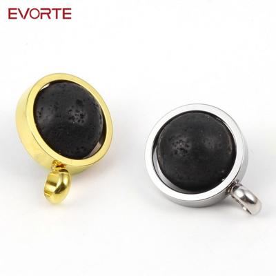 China Fashionable Aromatherapy Jewelry New Arrival Stainless Steel Lava Stone Bead Diffuser Necklace for sale