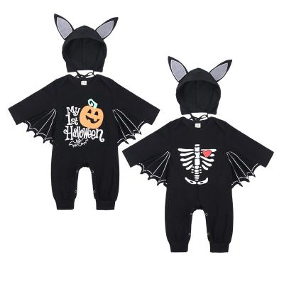 China New Fashion Breathable Toddler Outfits Boys Girls Rompers Clothes Set Baby Bat Shape Halloween Costume for sale