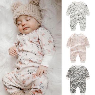 China Autumn High Quality Baby Bodysuit Unisex Newborn Long Sleeve Cotton Breathable Organic Winter Crotch Break Up Overalls for sale