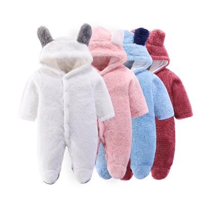 China Wholesale Breathable 100% Cotton Knitted Jumpsuit Long Sleeve Baby Rompers Winter Baby Rompers Newborn Baby Onesie for sale