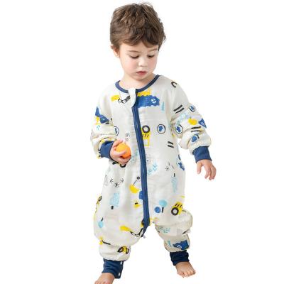 China OEM Customized Warm Soft Breathable Baby Sleeping Bag Bamboo Fiber Cotton Cotton Sack Logo Newborn Winter Infant Sleep for sale