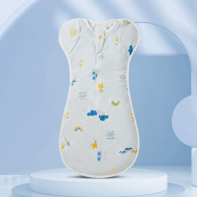 China 2022 Summer Breathable Newborn Baby Cotton Bamboo Sleep BagAnti Kick Comforter Extender Zipper Newborn Sleeping Bag for sale