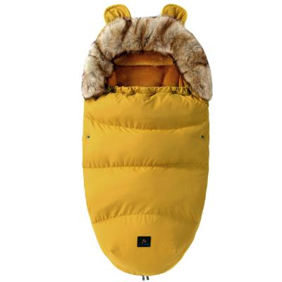 China Warm Kids Stroller Cotton Fleece Featured Baby Footmuff Sleeping Bag Antibacterial Cotton Lining Baby Sleeping Bag for sale