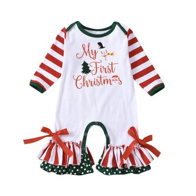 China Breathable My First Christmas Baby Rompers Kids T Shirts Pants Newborn Outfits Girls Christmas Set Baby Overalls for sale