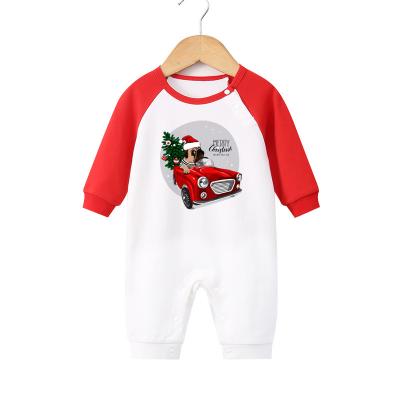 China Factory Custom Wholesale Breathable Baby Clothes Cute 100% Cotton Pattern Christmas Winter Baby Rompers for sale