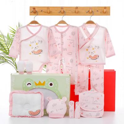 China Thin Breathable Summer Baby Clothes Baby Gift Box Set Long Sleeve Cotton Soft Breathable Baby Rompers for sale