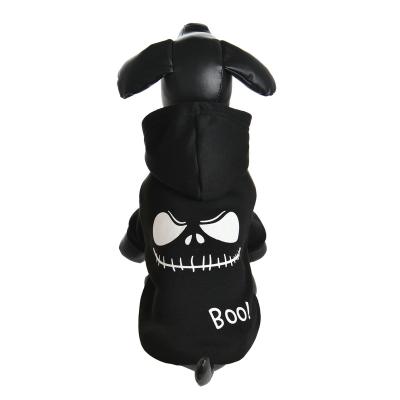 China Dog Apparel Pet Costume Dog Halloween Costume Black/Western White Hoody. glow in the dark print for sale