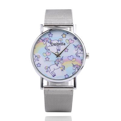 China Wholesale Unspecific Factory Spot Lady Watch Unicorn Pattern Fashion Watch Leisure for sale