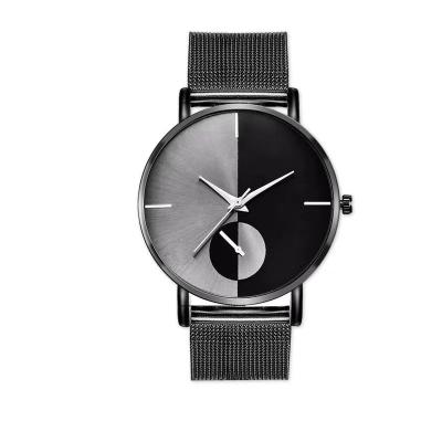 China Women Mesh Bracelet Casual Wrist Watch Women's Montre Femme Modern Fashion Black Quartz Watch Reloj Mujer For Men for sale