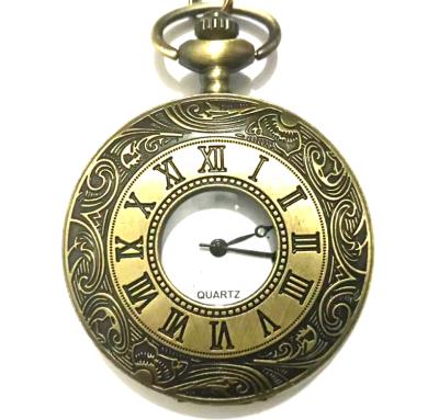 China Unspecified Vintage Steampunk Pocket Watch Quartz Necklace Bronze Pocket & Fob Watches Chain Mens Womens Clock for sale