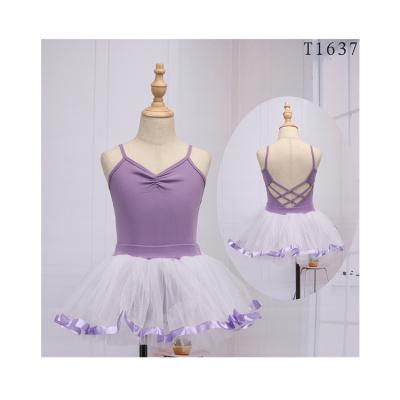 China Soft. Comfortable. Breathable Hot Selling Gymnastics Dress Cotton Gym Equipment Straps Dancing Dress For Girls for sale