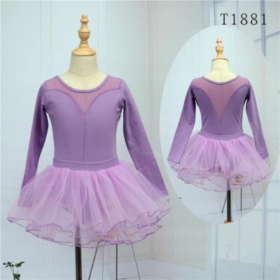 China Dancer tights new ballet dress for children&Girls dance sleeve gauze long gymnastics dressChildren dance in separate skirts for sale