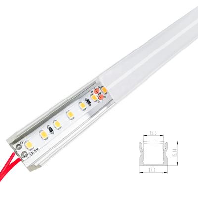 China Desktop hot-selling products led linear light size17*16mm with 2835 120leds/m led strips and aluminum profile for sale