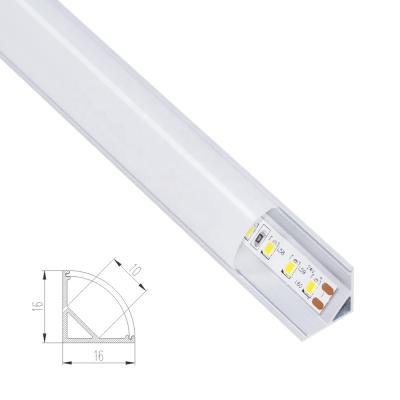 China warehouse v shape led linear light size 16*16mm with led strip light and aluminum profile applied in indoor lighting for sale