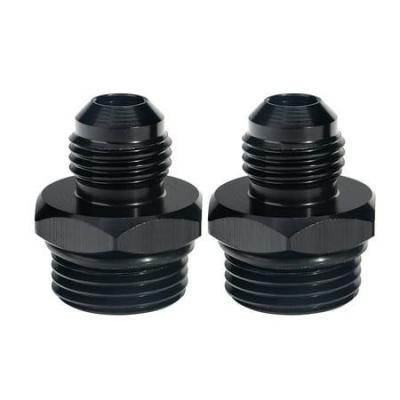 China 3mirrors Aluminum Alloy ORB-8 O-Ring Boss -8AN to -6AN Male Adapter Fitting Straight Black Anodized Te koop