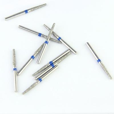 China Medium Grit Taper Round Edge Fg High Speed Ce ISO Certified Dental Diamond Bur Dental Instruments for sale