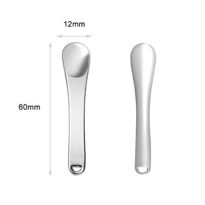 China Custom Metal Spatula Face Cream Mask Mixing Spoon Cosmetic Spatulas Makeup Spoon for sale