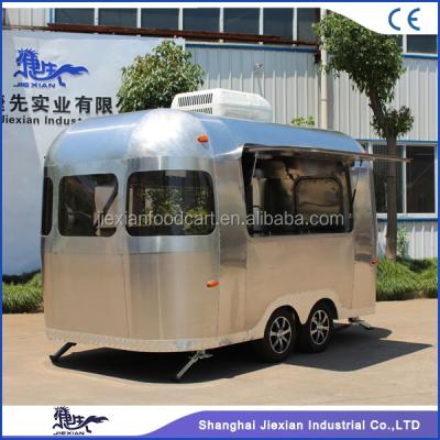 China Fast Food Selling Trolley Trailer JX-BT380 Stainless Steel Kitchen Trailer Hot Selling Mobile Fast Food Kitchen Trailer for sale