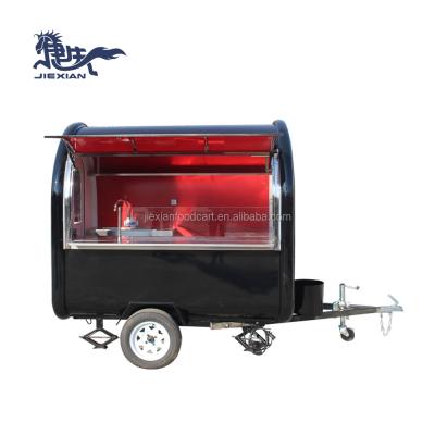 China Vegetable Processing Factory Hot Dog Hand Push Carts Mobile Fast Food Van Ice Cream Barbecue Food Cart/Food Truck Catering Van for sale