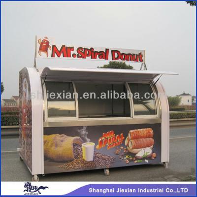 China Fast food vending cart trailer JX-FS290C China outdoor street food kiosk, food trailer, food cart with wheels for sale