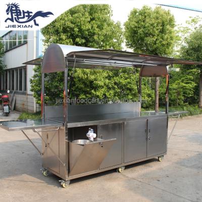 China Customized Mobile Vending Trolley JX-CR240 Shanghai Jiexian Mobile Commercial Coffee Cart For Sale for sale