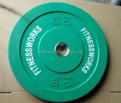 China Professional Anti-Slip Gym Accesseries Rubber Weight Bumper Plate for sale