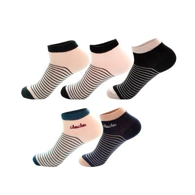 China Eco Frendly bangs embroidery stripes cotton no show women socks summer fashion custom knitted low cut short socks OEM woman socks for sale