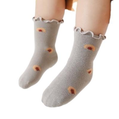 China Anti Slip ABS Flower Baby Socks Fashion Cotton Girl Kids Sock Tube OEM Kids Jacquard QUICK DRY Socks Crew Newborn Wholesale for sale