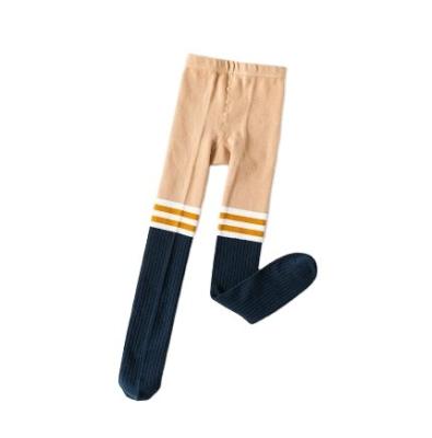 China New Rib Children Girl Breathable Tights Fashion Cotton Knitted Kids Autumn Tights Wholesale for sale