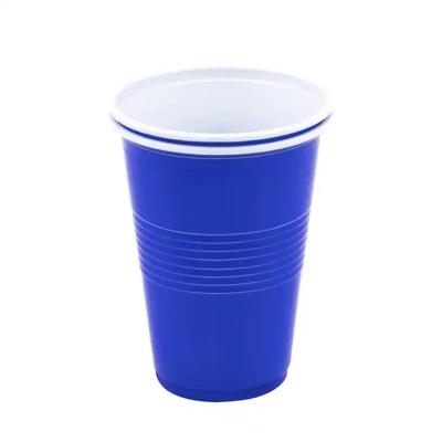 China 16oz Large Capacity Disposable Party Hard Plastic Stored Beer Stink Cups Blue Drink Cups for sale