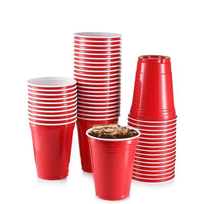 China Wholesale Custom Color LOGO Celebration Party Eco-Friendly Reusable Light Stocked 16 Ounce Plastic Cup for sale