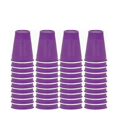 China Custom PURPLE Stocked And Eco - Friendly Reusable White Party Beer Soda Plastic Cups Large Capacity for sale