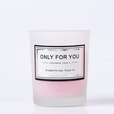 China Hot Selling Luxury Good Quality Soy Roses Colorful Glass Wax Scented Candles Small Candles Wedding Gifts for sale